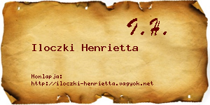 Iloczki Henrietta névjegykártya